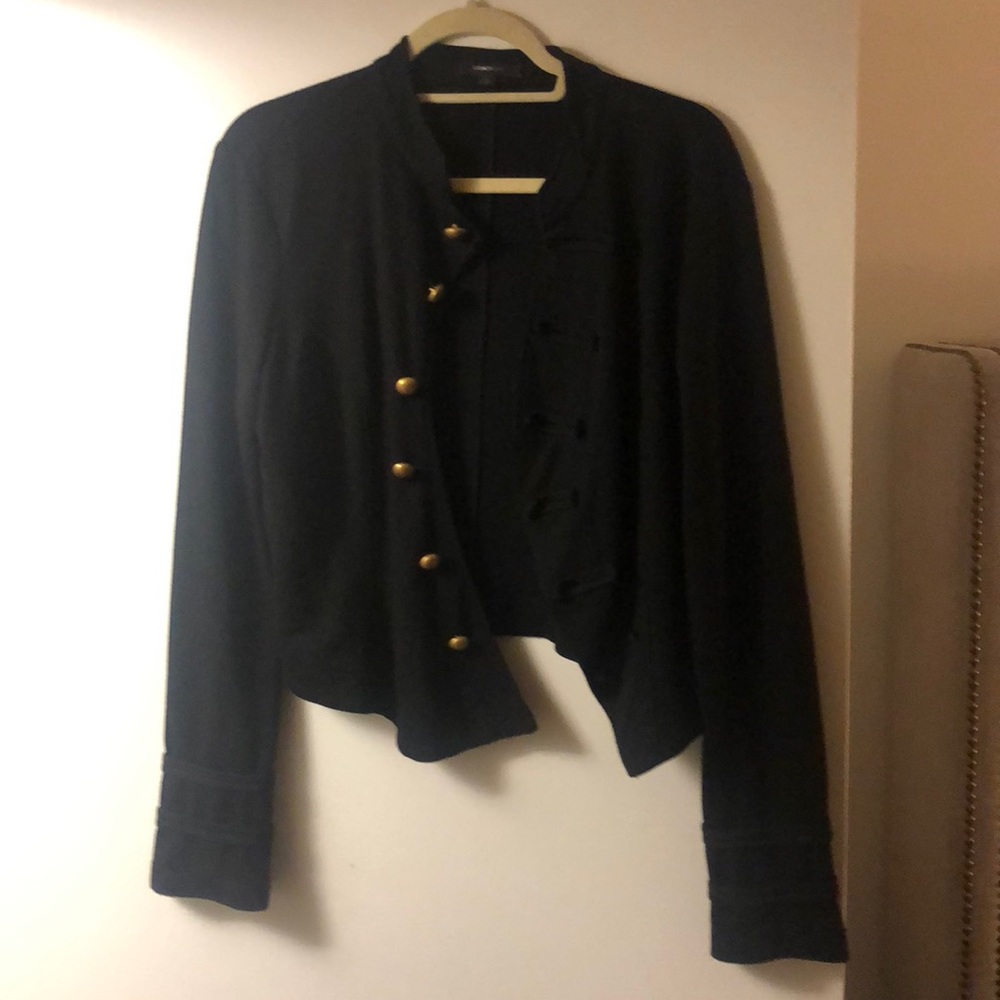 Black Cotton cardigan with gold buttons
